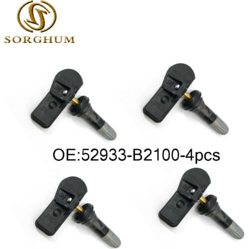 4pcs TPMS Tire Pressure Monitoring Sensor 52933-B2100 Fit For Hyundai i10 Kia Picanto 52933B2100