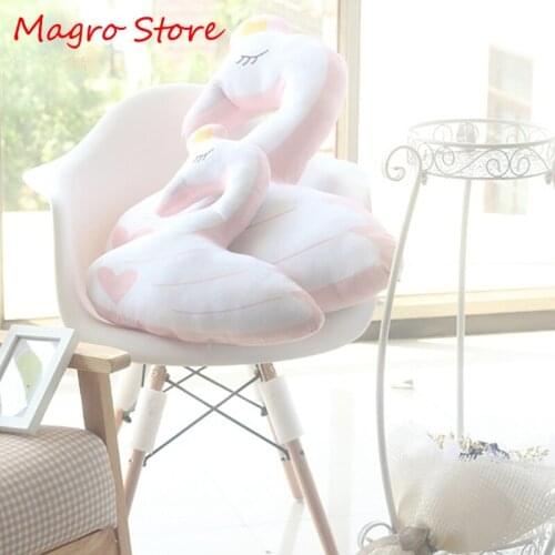 Baby pillow Plush Swan toys Kids Room Decor Baby Bedding sleep pillow Baby Gift Soft Shaping Pillows Dropshipping