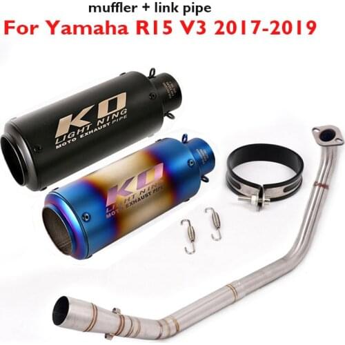 For Yamaha R15 V3 2017 2018 2019 Motorcycle Exhaust Pipe Muffler System Header Connecting Link Tube Slip on Exhaust Pipe