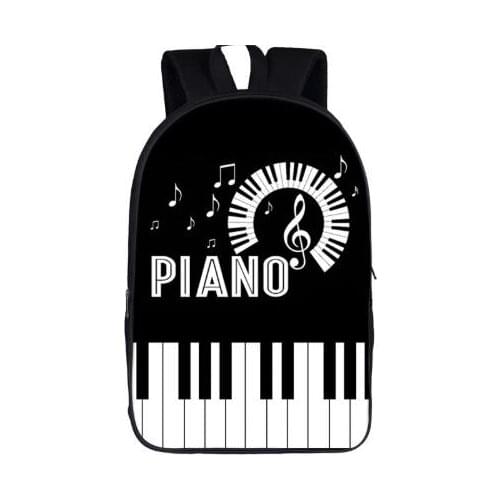 Elegent Music Playing Piano Backpack Women Men Casual Bag Teenager Boys Girls School Bags Students Backpack Children Book Bag