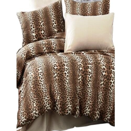 Leopard Design Bedding Set Adult Duvet Cover Sets Bedclothes Bed Queen Size City Comforter Bedding Set постельное Luxury Duvet