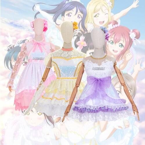 Lovelive sunshine Thank you friends Aqours 4th Anniversary Dress Chika Mari Riko Cosplay Costume Cute Dancing Dress Custom Made
