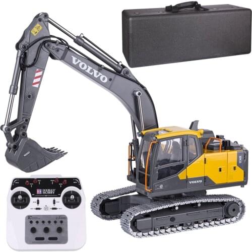 1:14 2.4G Remote Control Excavator Metal Engineering Construction Vehicle - Electric Cylinder Version RTR Yellow