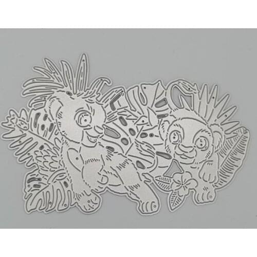 Metal Cutting Dies Fawn playing Stencils for DIY Album Paper Card Decorative Craft Die Cuts