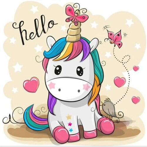 Cartoon Rainbow Unicorn Horse Animal DIY Embroidery Cross Stitch 11CT Kits Needlework Craft Set Printed Canvas Sell