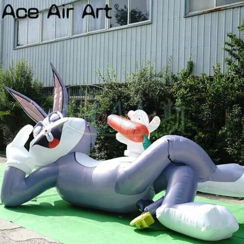 New Style Inflatable Easter Decoration "Grey rabbit dozing on its back" Inflatable Model Decoration for Advertisements