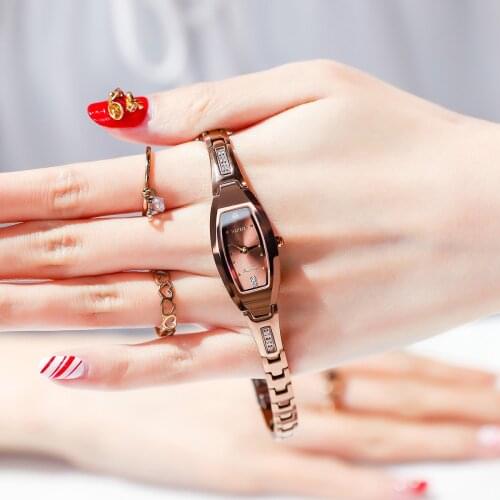 NAKZEN Brand Genuine Fashion Womens Watch Japanese Movement Waterproof Diamond Tungsten Steel Chain Strap women watch clock