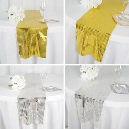 Cheap Price Sequin Table Runner Glitter Tablecloth Runners For Banquet Wedding Party Hotel Decoration