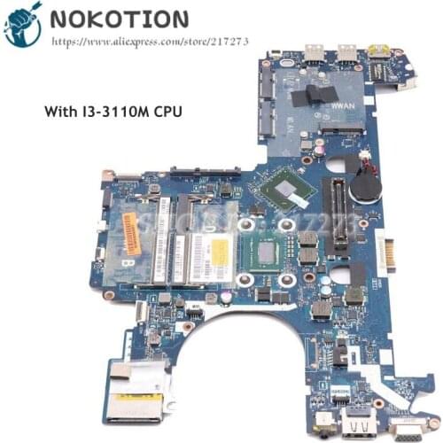 NOKOTION CN-0WV99V 0WV99V QAM00 LA-7731P For Dell Latitude E6230 Laptop Motherboard I3-3110M CPU DDR3