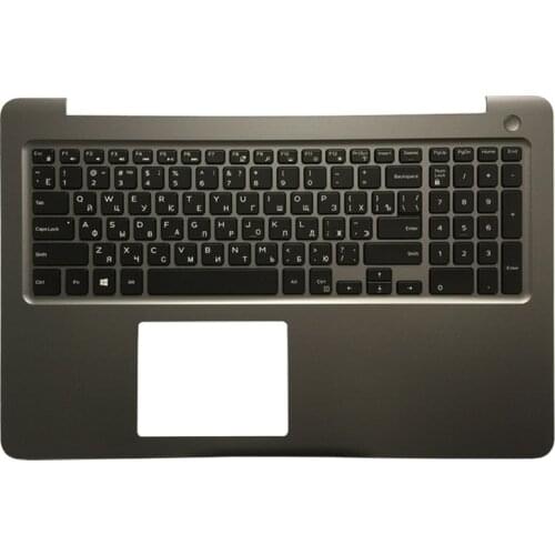 NEW Russian Backlit laptop keyboard for DELL INSPIRON 15 5565 5567 with palmrest upper cover gray frame