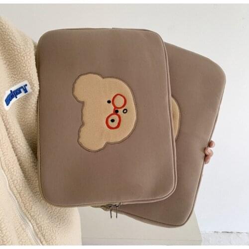 New Cute Cartoon Bear Tablet Case for Ipad Air3/4 9.7 10.2 10.5 10.8 10.9 Pro 11 Pouch 12/13//14/15 Inch Bag Laptop Sleeve Bag
