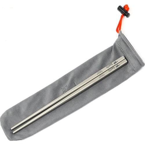 Keith Chopsticks Pure Titanium Solid Square Chopsticks Portable Chopsticks Outdoor Tableware 171mm Length Ti5634 Dropshipping