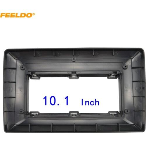 FEELDO Car 2Din Audio Face Plate Fascia Frame For Volkswagen Touran Passat Golf Tiguan 10.1" Big Screen Stereo Panel Dash Mount