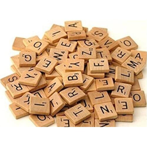 Sale 100pcs/set Kids DIY Wooden Alphabet Crafts Educational Letters Craft Jigsaw Puzzles Toys For Children