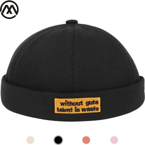 New Woman Hat Docker Hat Sailor Hat Man Landlord Hat Street Hip-hop Letter Embroidery Cotton Spring/Autumn Breathable Melon Hat