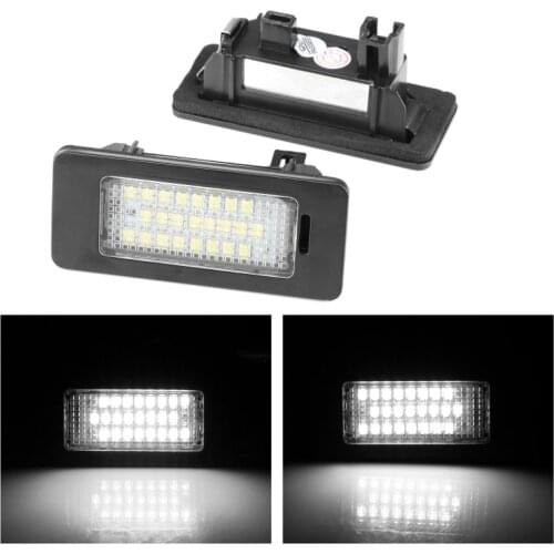 2PCS Super Bright LED License Plates For Skoda Octavia 3 Top B6 Fast Combi Yeti 5L Fabia Mk2 Mk3