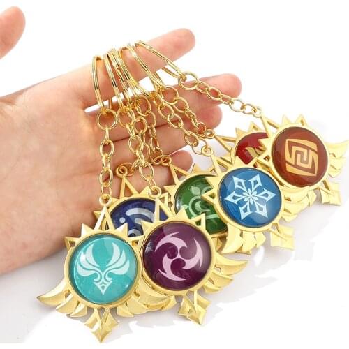 Glowing Shiny Keychain for Men Women Fashion Gothic Jewelry Accessories Lucky Eyes Tokyo Revengers Anime Trinket Genshin Impact
