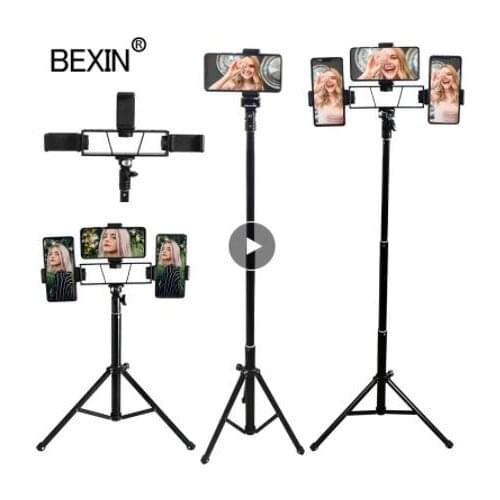 Mobile Tripod Bracket 150cm Universal Photography for Gopro iPhone Samsung Xiaomi Huawei Mobile Aluminum Travel Tripod Para