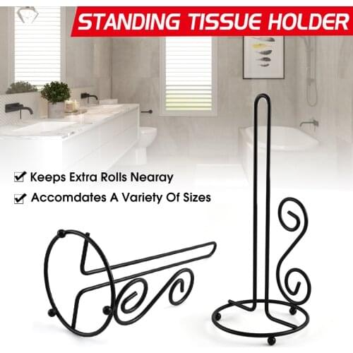 Nordic ins style simple flower wrought iron paper towel rack dining table kitchen storage roll holder vertical paper towel holde