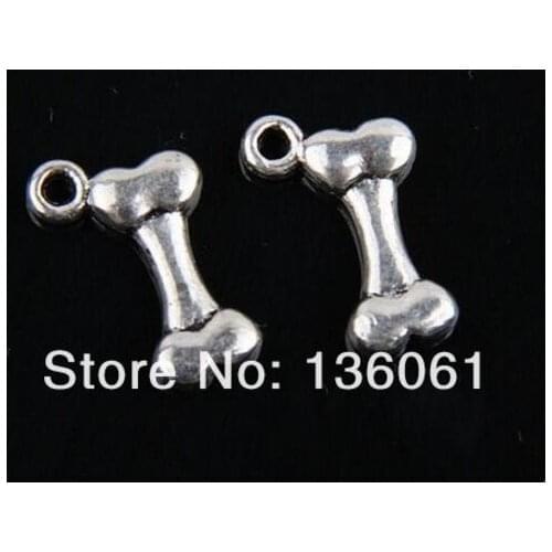 Vintage Silver Dog Bone Tree Christmas Bell Angel Moon Girl Crutch Charms Pendants For Bracelets Making Jewelry HOT 10Pcs X259