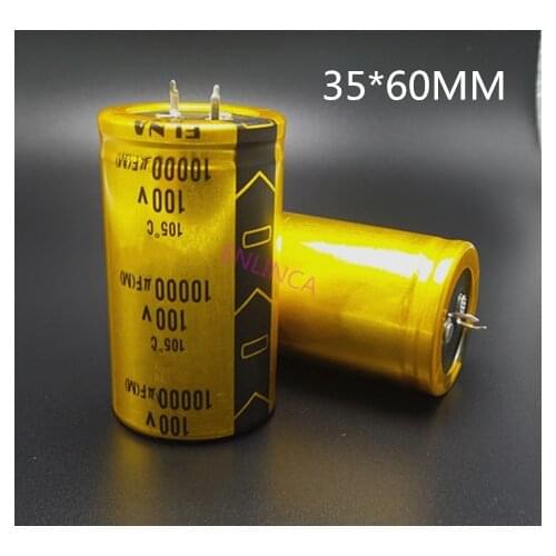 2~10pcs/lot 100v 10000UF High Frequency Low ESR Amplifier power audio filter electrolytic capacitor size 35*60MM 100v10000UF 20