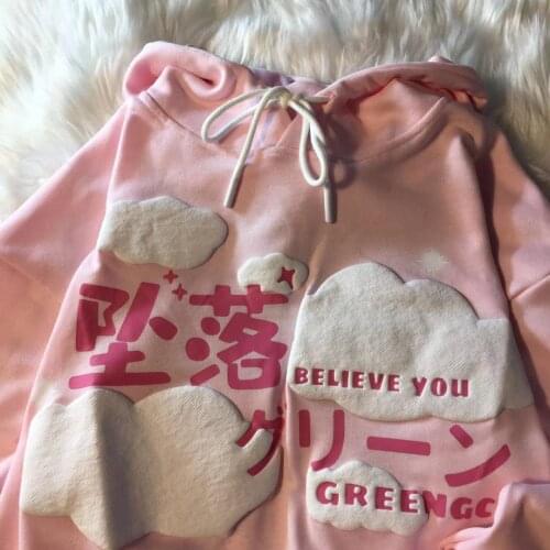 2021 New Japan Style Kanji Girl Graphic Hoodie Sweatshirt Women Pullovers Dark Goth Designer Clothes for Teens Kawaii Oversized