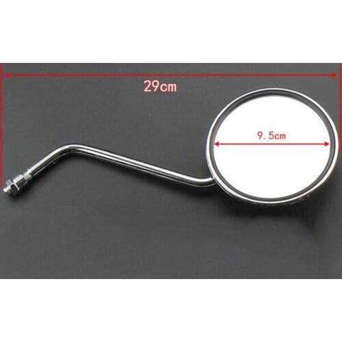 1 Pair Chrome Motorcycle Handlebar Round Rear View Side Mirror 8mm