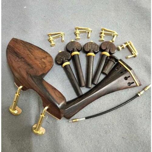 1 sets of beautiful high quality rosewood violin accessories 4/4