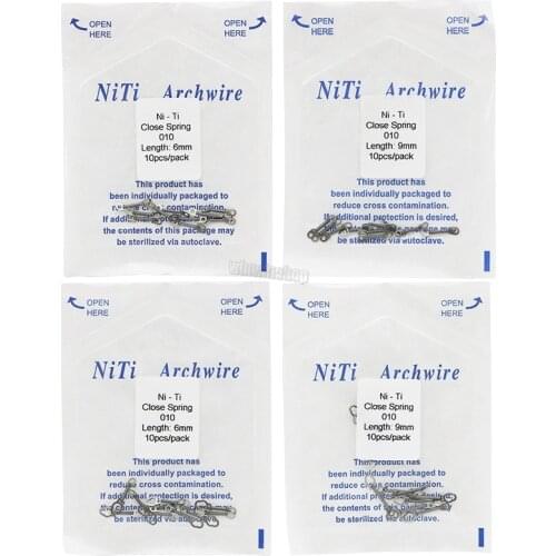 10pcs/pack Dental Orthodontic Spring Teeth Tooth Torque Spring Anterior Niti Open Close NITI Titanium