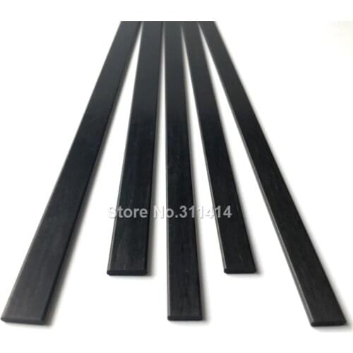 8pcs Carbon Fiber Sheet 0.5mm 0.6mm 0.8mm 1mm 1.5mm 2mm 3mm 4mm 5mm 6mm Carbon Belt Strips Reinforcement Sheet Length 500mm