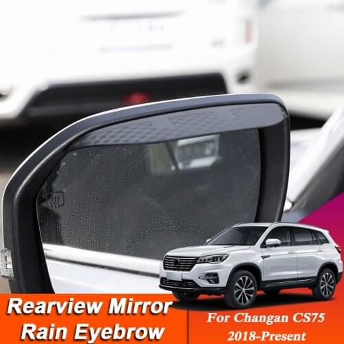 Car-styling For CHANGAN CS75 2018-Present Carbon Fiber Rearview Mirror Eyebrow Rain Shield Anti-rain Cover External Auto Sticker