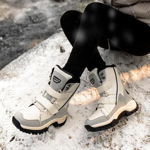 Fashion Snow Boots Women Platform Hiking Shoes 2021 Winter Waterproof Non Slip Ski Boots Ladies Military Plus Velvet Ankle Boot