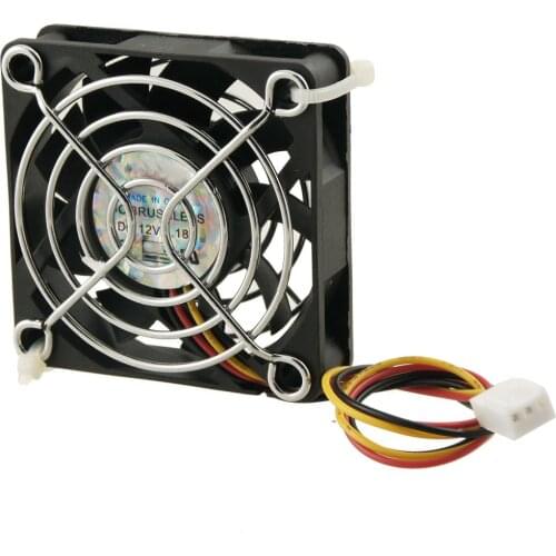 CAA Hot 60mm x 60mm x 15mm 3 Pins Cooling Fan w Metal Finger Guards