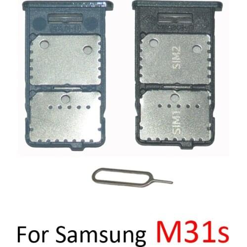 SIM Tray Holder For Samsung Galaxy M31s M317F M317 Original New Phone SIM Chip SD Card Socket Slot Adapter Drawer With Ejector