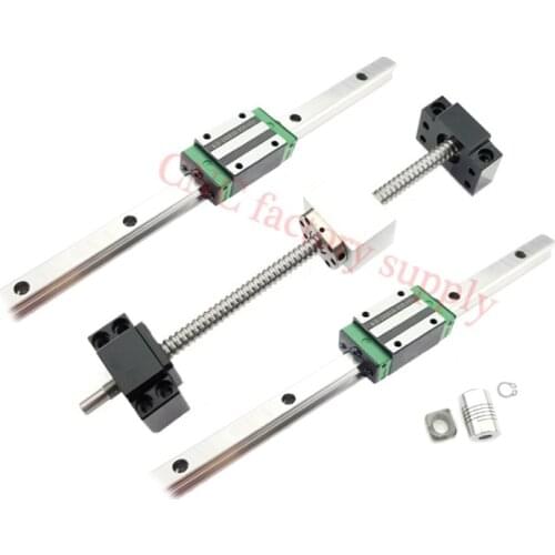3D print parts CNC router SFU1204-L-200mm300mm400mm ballscrew set+HGR15 linear rail+HGH15CA carriage or HGW15CA block