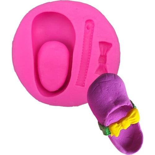 Baby Shoe shape fondant silicone mold for kitchen baking chocolate pastry candy Clay making cupcake soap decoration tools F-0094