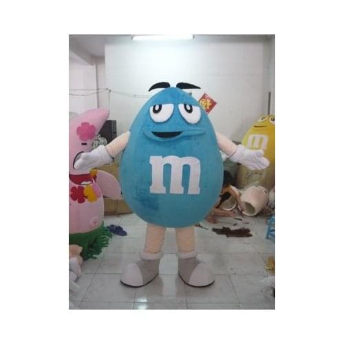 EVA Material Red Yellow Chocolate M Beans Mascot Costume Candy Cartoon Apparel Cosplay Advertisement Halloween Dress