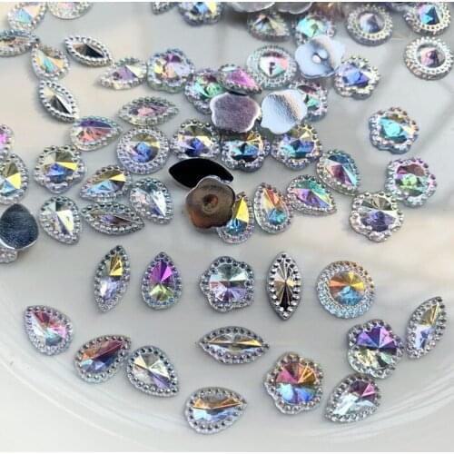 Horse Eye/Flower/Water Drop Rhinestone/Jewelry Make DIY Accessories Art Deco Resin Flat Back Wedding Decor many styles available