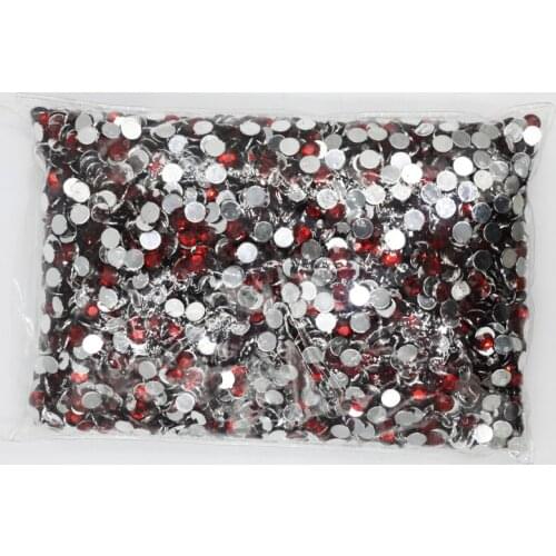 Bordeaux Color 1.5~12mm Flat Back Round Acrylic Rhinestones Beads,3D Acrylic Nail Art / Garment Decoration