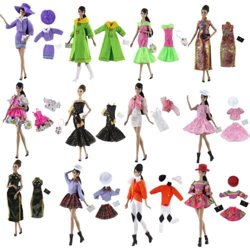 1 Set Doll Clothes 1:6 Scale Dress Outfit for 11.5 inch 30cm Doll Many Style for Choice Gifts for girls doll accessories #01