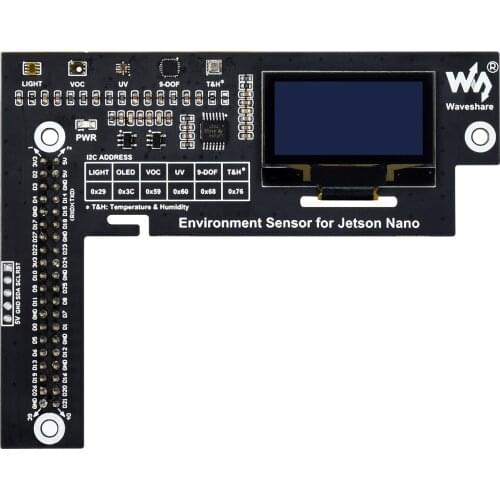 Environmental sensor expansion board,I2C interface communication,Special for Jetson Nano,Environment Sensor for Jetson Nano