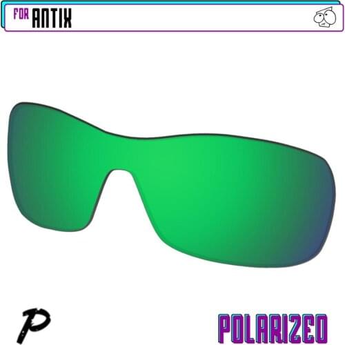 EZReplace Polarized Replacement Lenses for - Oakley Antix Sunglasses - Green Mirror