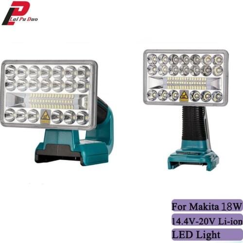 For Makita Pistol Portable Tool Light LED light Used For Makita 5 inch 12W 14.4V-20V Li-ion Battery BL1830 BL1860 BL1845 LXT400