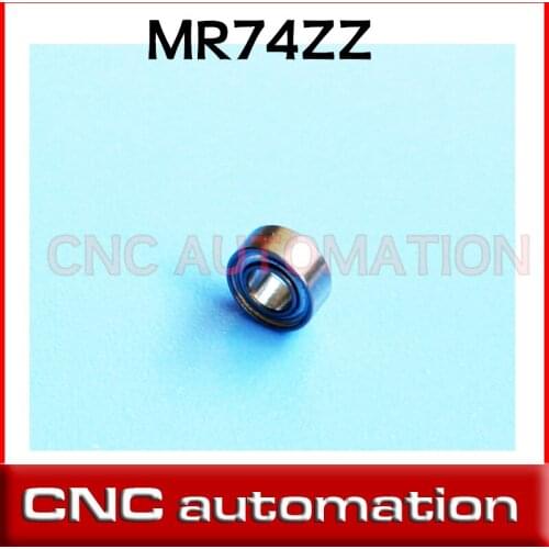 2pcs MR74 ZZ 4*7*2.5mm chrome steel deep groove bearing radial shaft MR74ZZ