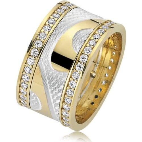 Silverlina Silver Gemstone Dual Female Wedding Ring