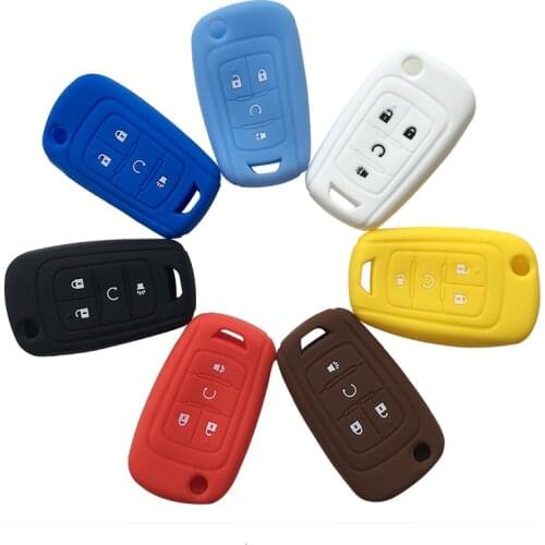 Silicone Key Cover Case For Chevrolet Cruze Aveo Sail Lova For Buick Excellegt Newregal GS Lacrosse Remote Control Key Holder