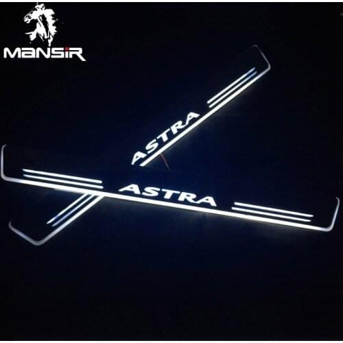 LED Door Sill Plate Guard For Opel Astra J H 2016 2017 2018 12V Pedal Lights Pathway Welcome Car Scuff Led Lights