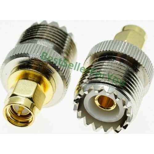 UHF SO 239 SO239 Female to SMA Male Plug Connector Coaxial RF Adapter