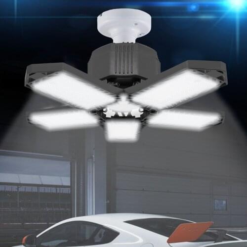 Bright LED Garage Light 6 Glow Panels Garage Ceiling Light Deformable LED Light for Garage for Basement Workshop Warehouse Attic