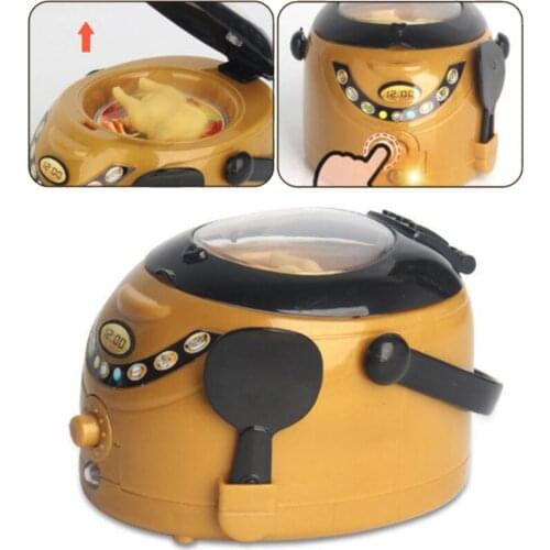 Fun Electric Cooker With Light Sound Childrens Kids Pretend Play Kitchen Small Cooking Pot Educational Learning Toys